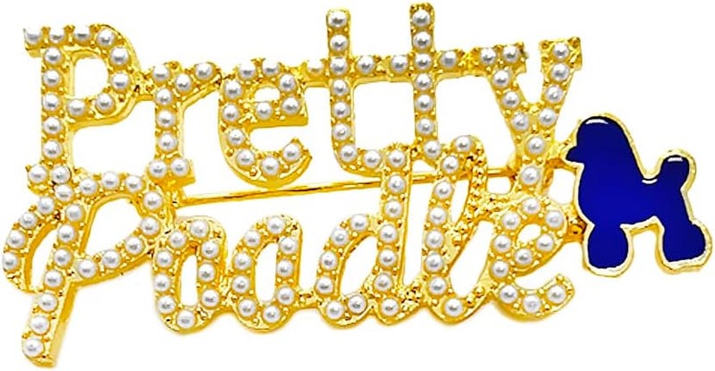 muiot Fashion SIGMA GAMMA RHO Sorority Letter Pretty Poodle Brooch Pin for SGR Girls - Image 1